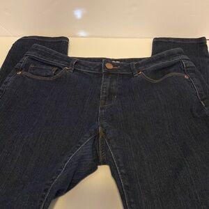 Loft outlet size for petite, curvy skinny ladies, jeans, dark blue